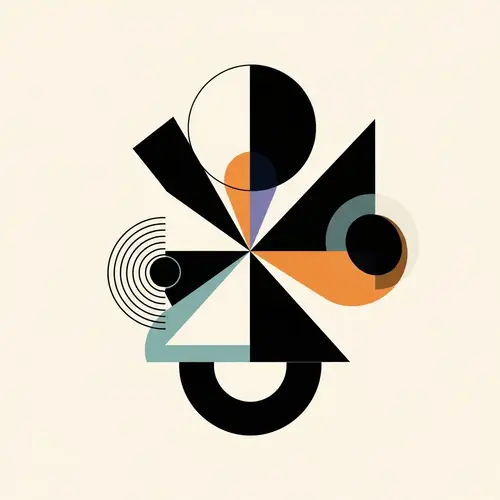 Minimalist Abstract Geometric Shapes - Balanced Composition