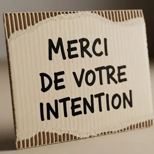Merci de votre intention on Cardboard