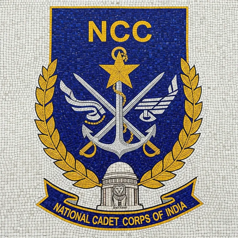 National Cadet Corps Emblem Mosaic - NCC Cadet India National Cadet Corps Emblem Mosaic - NCC Cadet India