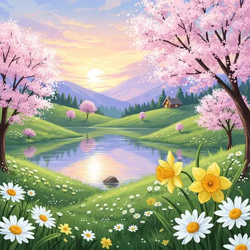 Tranquil Mindscapes: Serene Landscape Paintings for Calmness