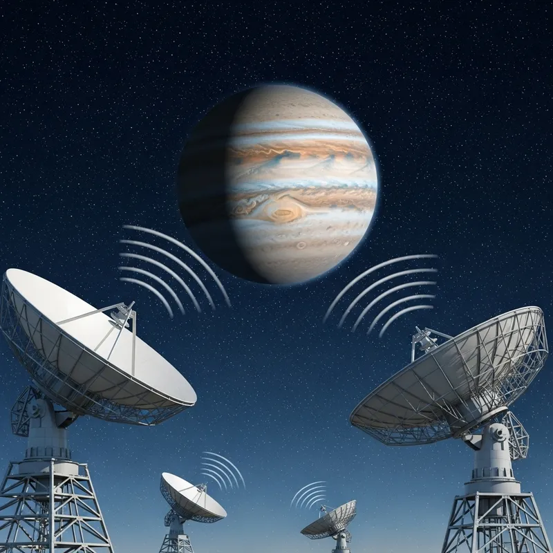 Interstellar Radio Communication with Jupiter