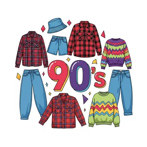 Iconic 90s Clothing Logo: Nostalgic & Vibrant Style Elements