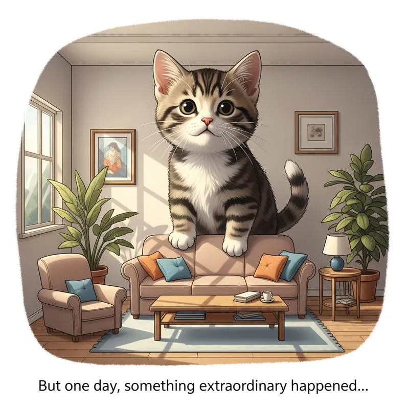 Extraordinary Growth: Tiny Kitten Morphs into Giant Feline Wonder