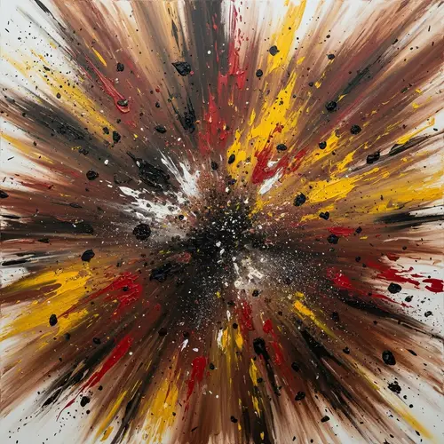 Dust Explosion Abstract Art | Dynamic Swirling Hues
