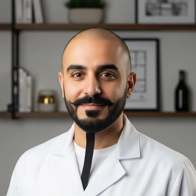 Portrait of Arab Interior Designer | Professional Artist Depiction Portrait of Arab Interior Designer | Professional Artist Depiction