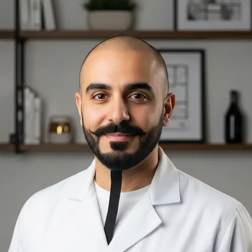 Professional Interior Designer Portrait | Arab Descent, Mid-Tan Skin Tone