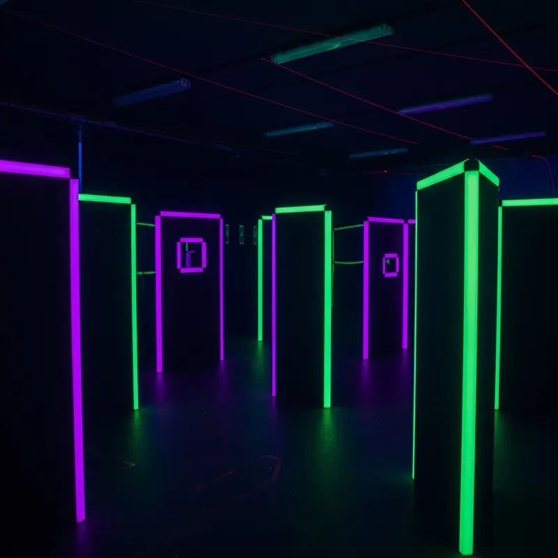 Glowing Laser Tag Arena: Step into the Neon Adventure