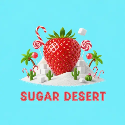Creative Strawberry Logo Design for Sugar Desert