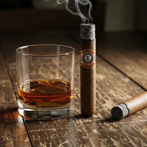 Whisky & Cigar: High-Definition Image for Exquisite Menu