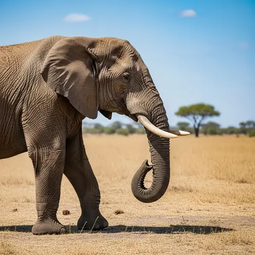 Majestic African Elephant in Savanna | Wildlife Photography