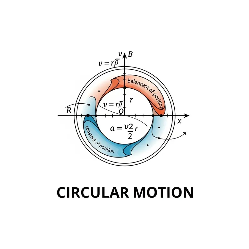 Detailed Circular Motion Logo Design with Formulas