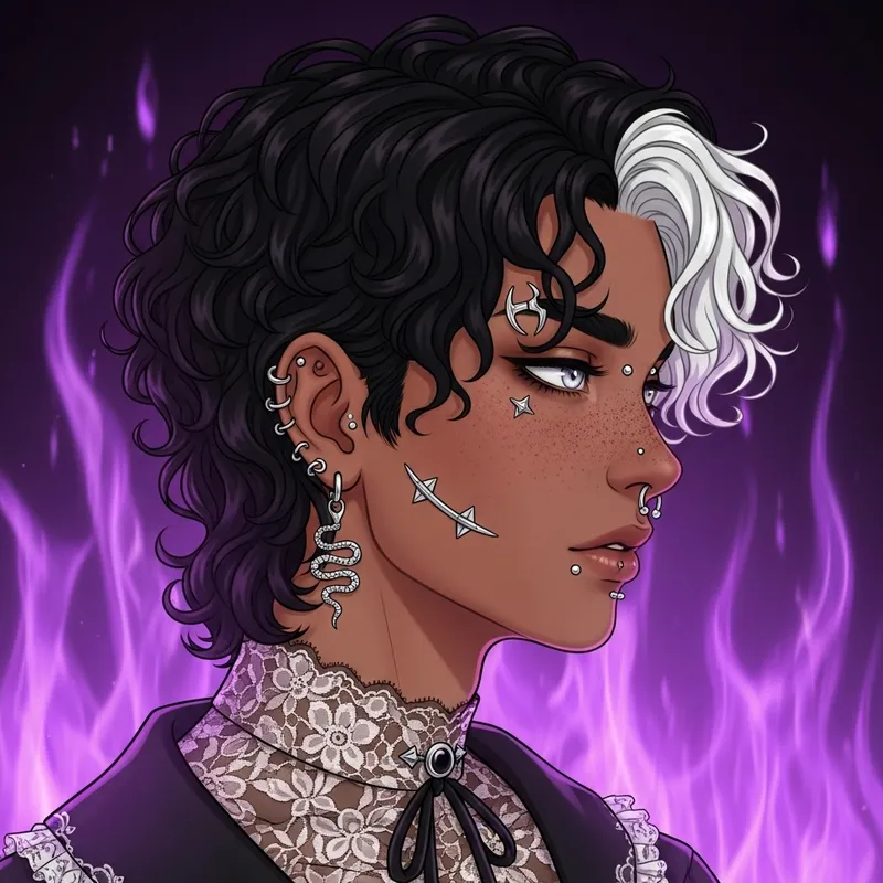 Profile Picture of a Unique Feminine Gothic Boy