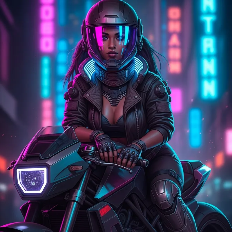 Cyberpunk Girl in Futuristic Cityscape Cyberpunk Girl in Futuristic Cityscape