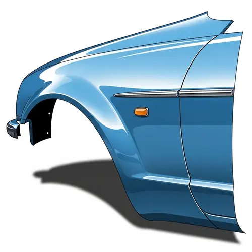 Sleek Car Body Illustration with High Gloss Finish