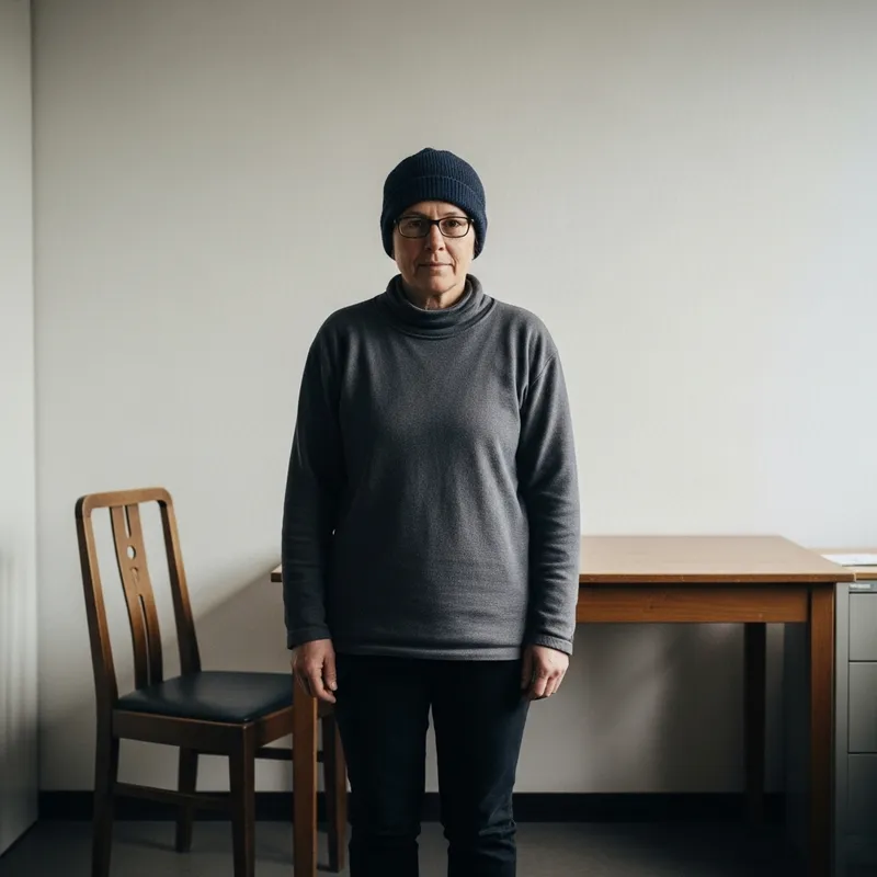 Modest Room with Unassuming Person