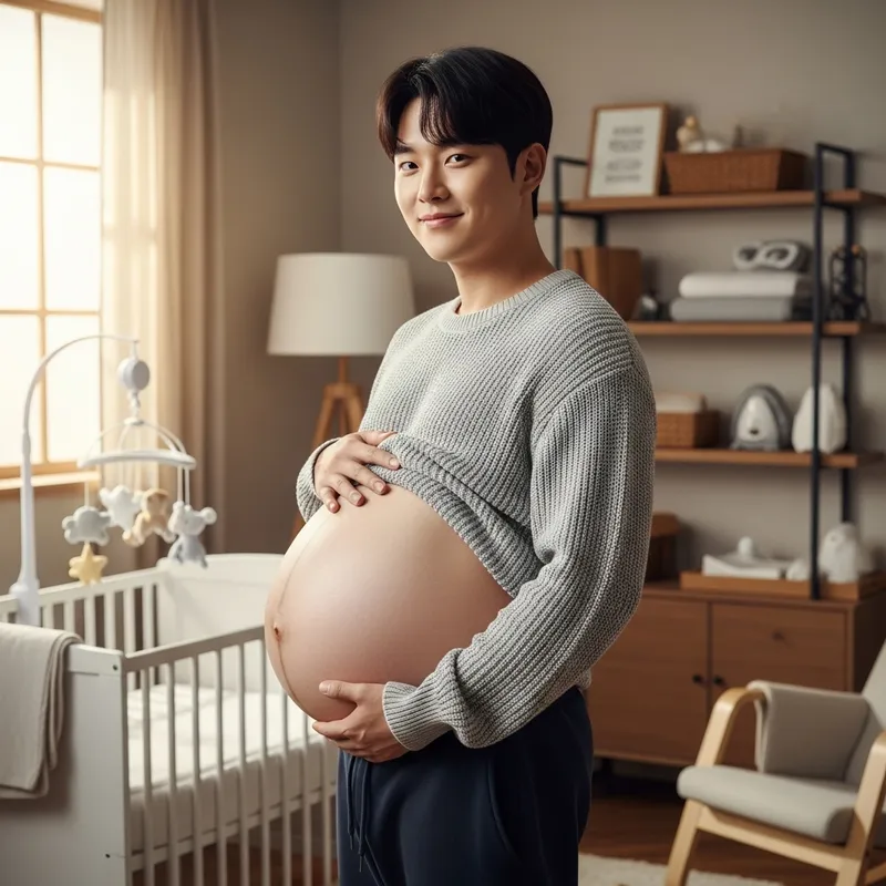 Proud Korean Expectant Father | Large Belly Pregnancy Proud Korean Expectant Father | Large Belly Pregnancy