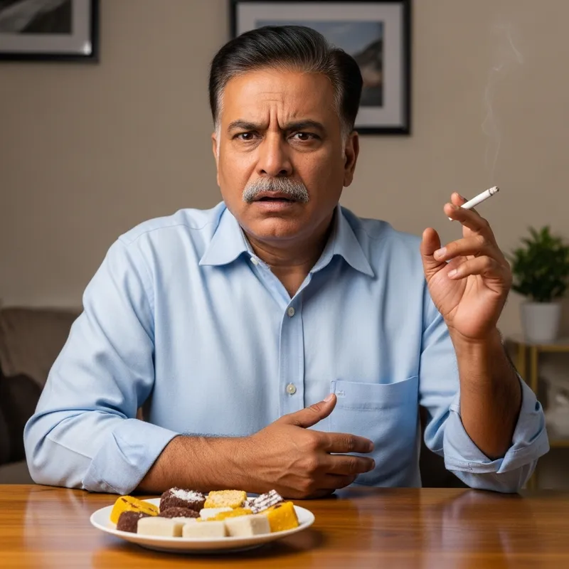 Shocking Scene: Man with Heart Attack and Cigarette Shocking Scene: Man with Heart Attack and Cigarette