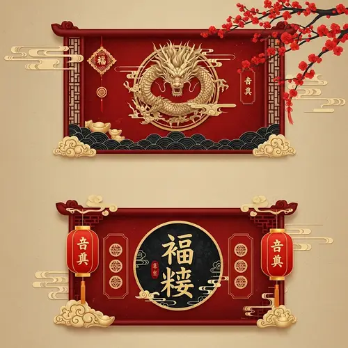 Chinese Dragon Year Wallpaper for Male Users - Symbolizing Peace & Prosperity