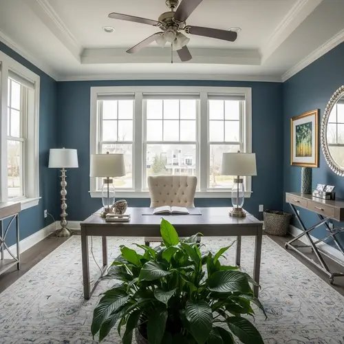 Stylish & Elegant Workspace | Modern Desk & Green Plant