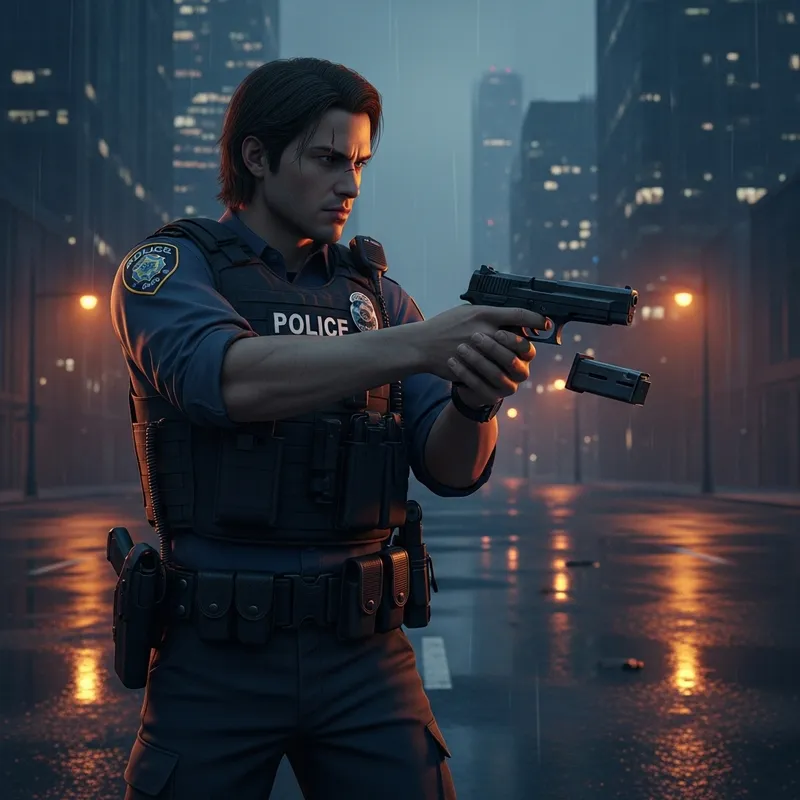 Leon Kennedy on Dark City Street