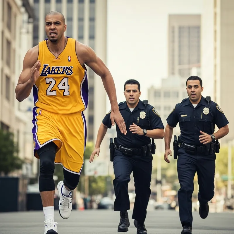 LeBron James Evading Law Enforcement | Lakers Gear