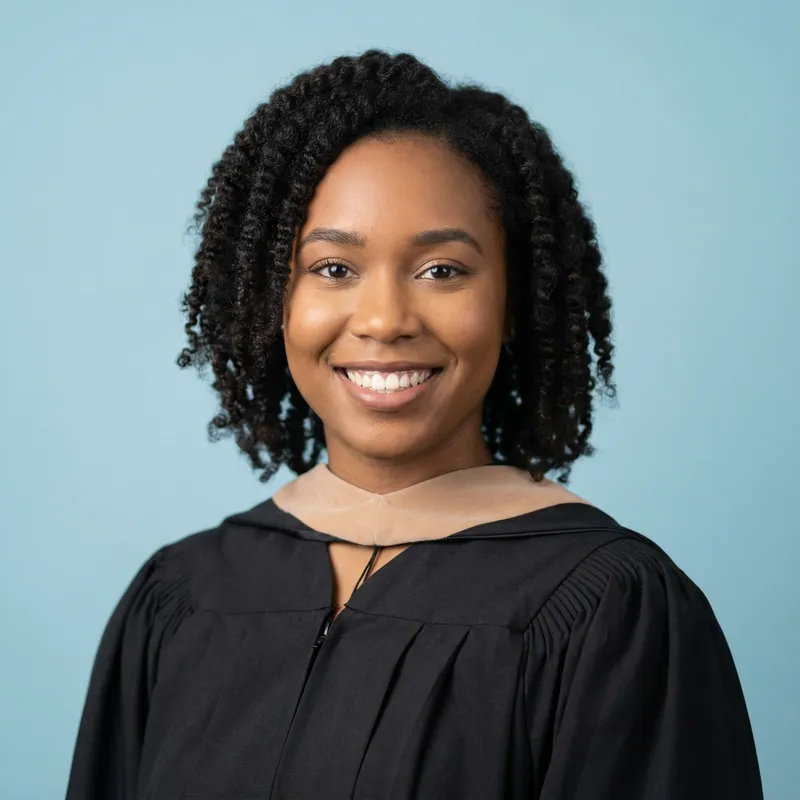 Stunning Graduation Headshot in Black Robe