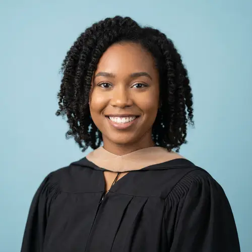 Stunning Graduation Headshot in Black Robe