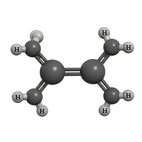 Detailed Molecular Structure of 2-Butene: Alkene Illustration