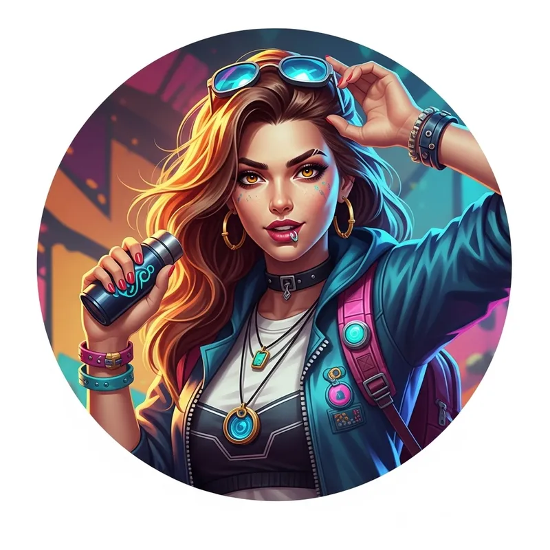 EvitaRadiance - Vibrant Profile Picture with Striking Colors EvitaRadiance - Vibrant Profile Picture with Striking Colors