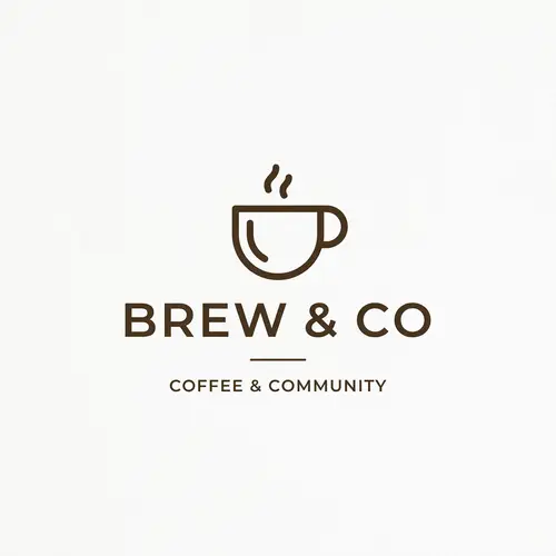 Brew & Co: Modern Minimalist Coffee Shop Logo