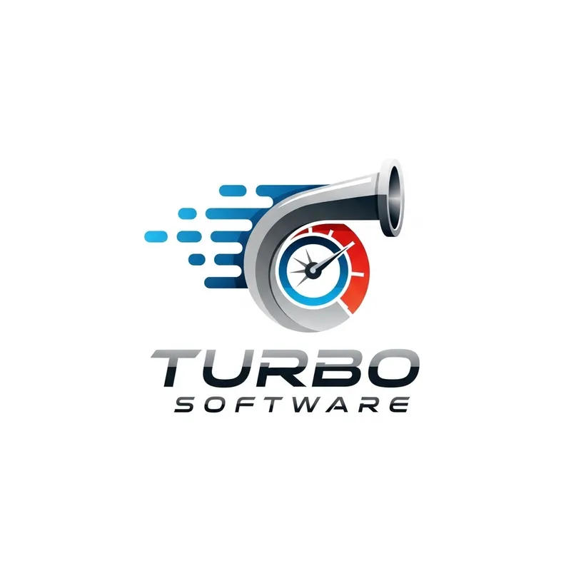 Speed-Themed Turbo Software Logo | Modern Sleek Design