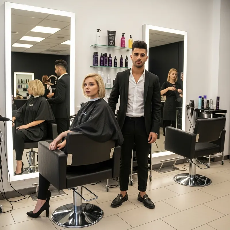 Professional Male and Female Models at Contemporary Salon