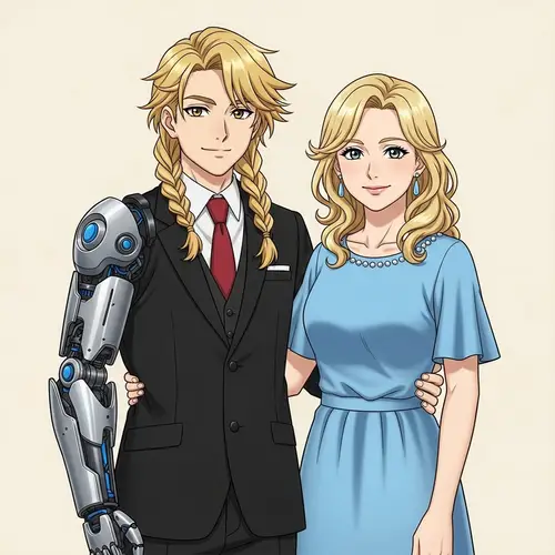 Edward Elric & Winry Rockbell - Stylish Suit and Dress