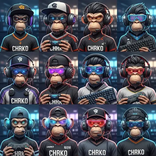 CHRKO Cybersport Team Monkey Avatars in Modern Attire