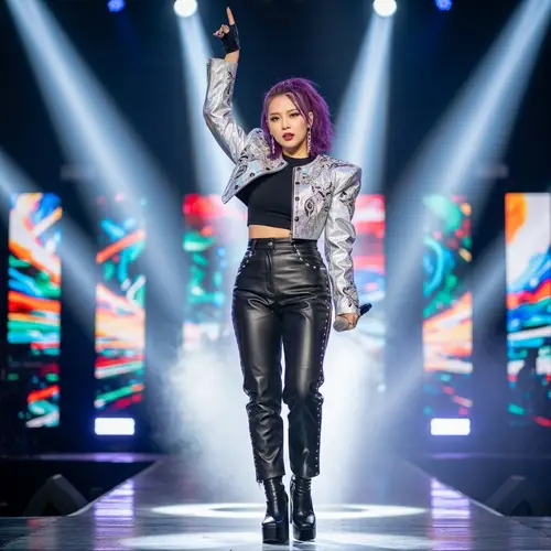 Korean Pop Star Jungkook with Purple Hair