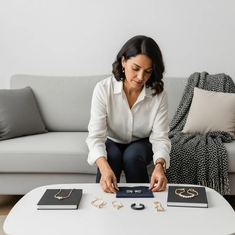 Minimalist Hispanic Mother in Modern Casual Attire | Keep Accessories Minimal