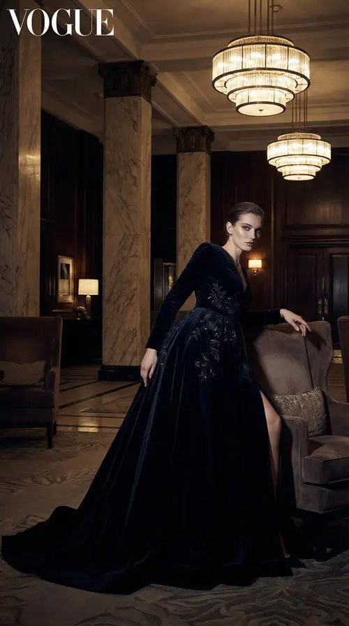 Elegant Evening Gown Fashion Editorial