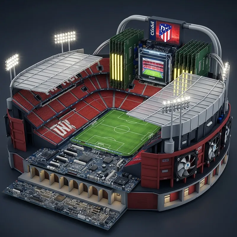 Custom Computer Design Resembling Vicente Calderon Stadium Architecture Custom Computer Design Resembling Vicente Calderon Stadium Architecture