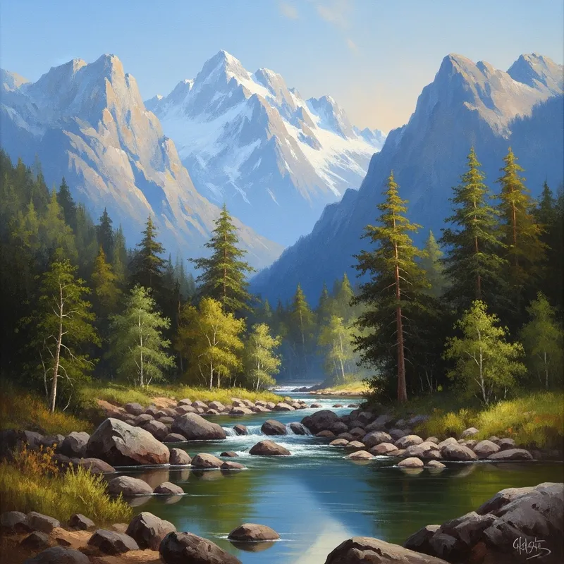 Essence of Landscapes - Captivating Oil Painting Art