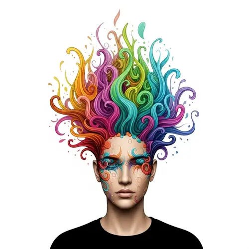 Colorful Waves | Creative Head Art