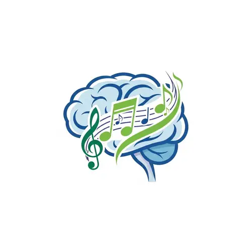 Concentration & Productivity: Brain-Music Logo Design