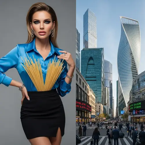 Hyper Realistic Photo of Woman with Glossy Lips & Modern City Business Scene