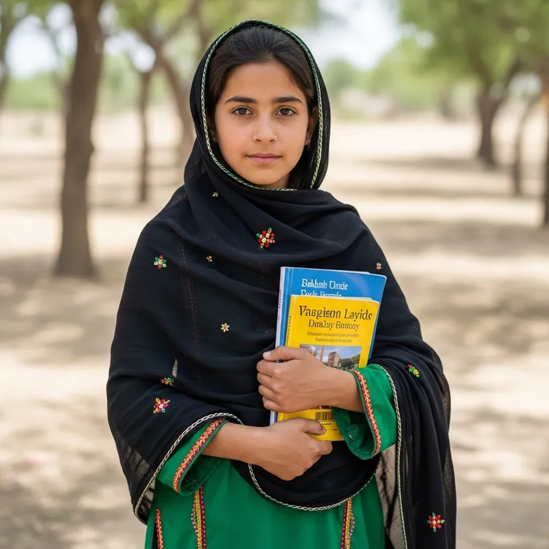 Empowered Pakhtoon Girl with Books | Positive & Strong