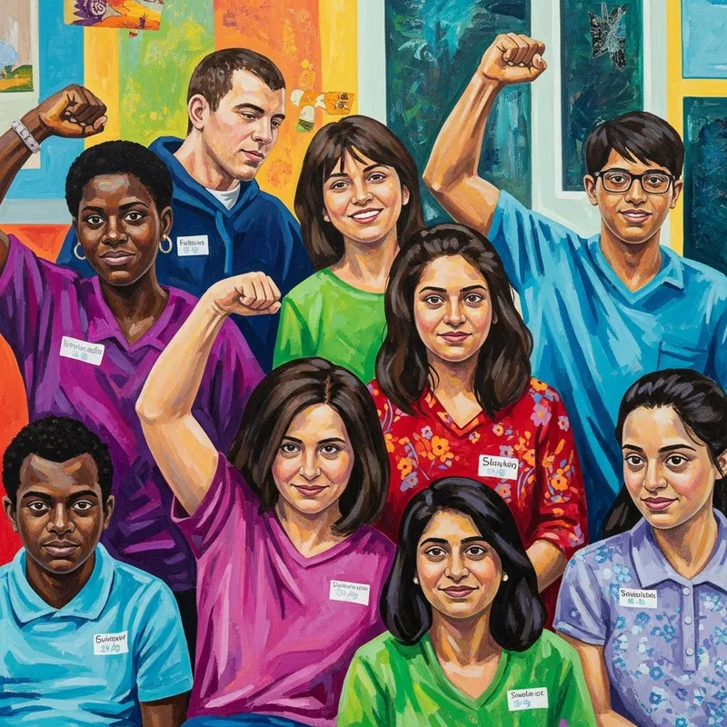 Inclusive Portrayal of Strength: Diverse Abilities in Vibrant Colors