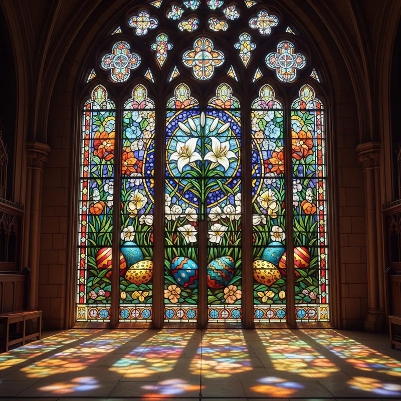 Easter Sunday Stained Glass Art