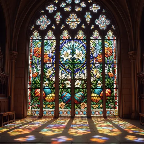 Easter Sunday Stained Glass Window Design