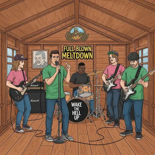 Full Blown Meltdown Band - Diverse Musical Performance in Wooden House