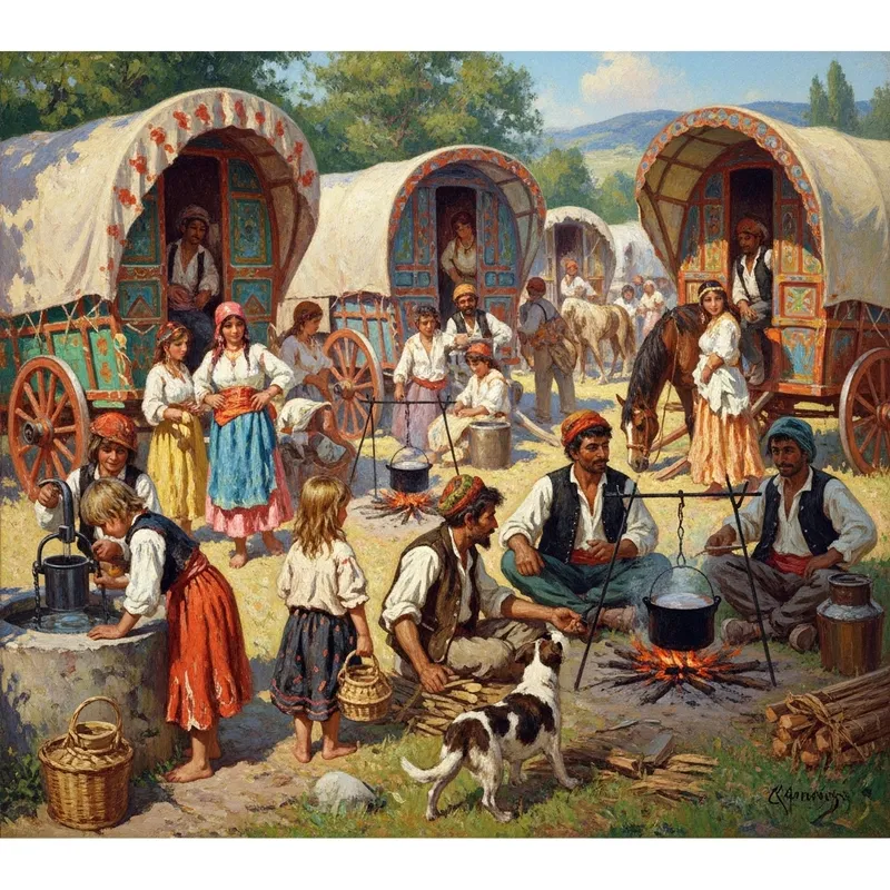 Gypsy Life Impressionism Art