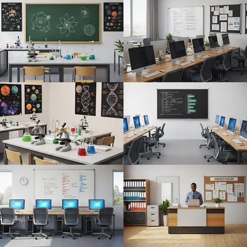 Blended Space: Science Classroom, Computer Lab, Administration Unit