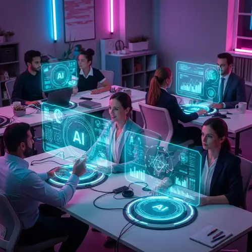Futuristic Staffing: High-Tech Office Integration with AI Systems